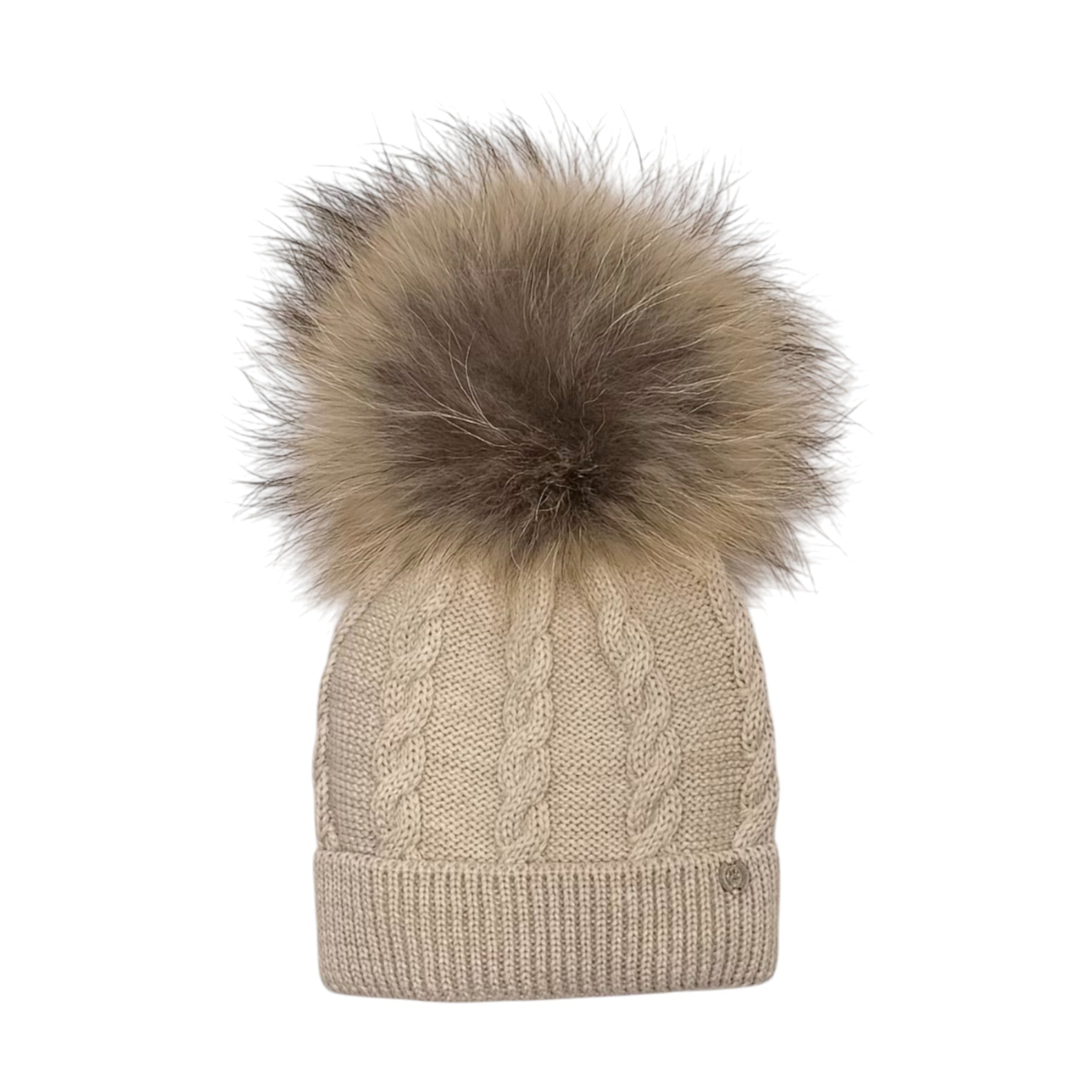 Cappello Pom Pon Beige CT0607A corredino e abbigliamento neonato | NANU' BABY