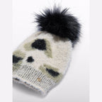 Cappello tricot jacquard pelo Bimba Nero 5963/1 corredino e abbigliamento neonato | NANU' BABY