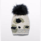 Cappello tricot jacquard pelo Bimba Nero 5963/1 corredino e abbigliamento neonato | NANU' BABY