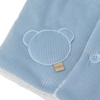 Cappottino Cappuccio Orsetto Bimbo Cotone 100% Cielo IN5940/C corredino e abbigliamento neonato | NANU' BABY