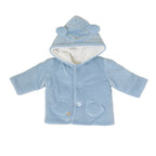 Cappottino Cappuccio Orsetto Bimbo Cotone 100% Cielo IN5940/C corredino e abbigliamento neonato | NANU' BABY