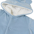 Cappottino Cappuccio Orsetto Bimbo Cotone 100% Cielo IN5940/C corredino e abbigliamento neonato | NANU' BABY