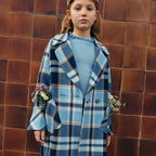 Cappotto a quadri Bimba CIELO 5845/4 corredino e abbigliamento neonato | NANU' BABY