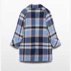 Cappotto a quadri Bimba CIELO 5845/4 corredino e abbigliamento neonato | NANU' BABY