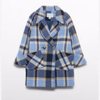 Cappotto a quadri Bimba CIELO 5845/4 corredino e abbigliamento neonato | NANU' BABY