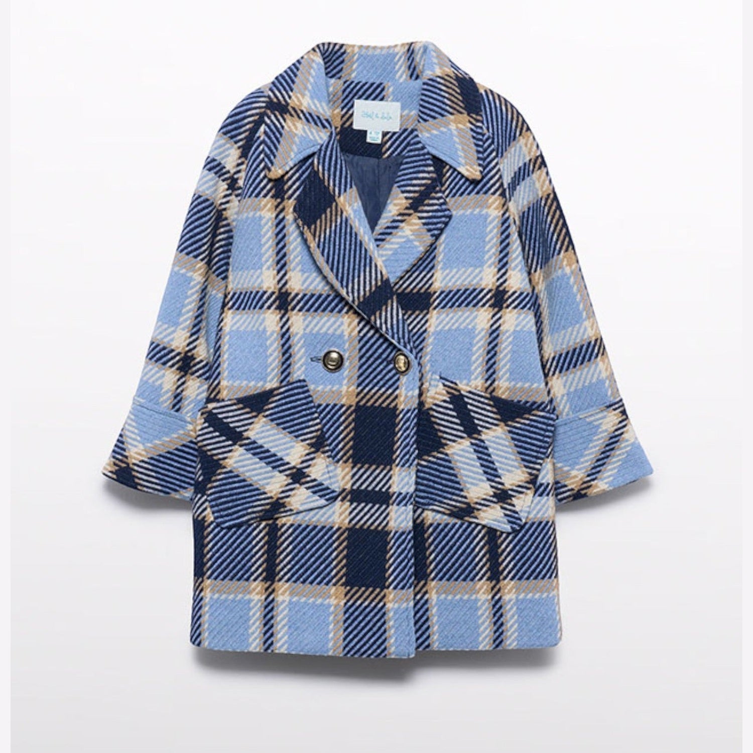 Cappotto a quadri Bimba CIELO 5845/4 corredino e abbigliamento neonato | NANU' BABY