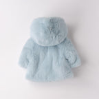 Cappotto Eco - Pelle Pelliccia Bimba Bianco 3F735/3942 corredino e abbigliamento neonato | NANU' BABY