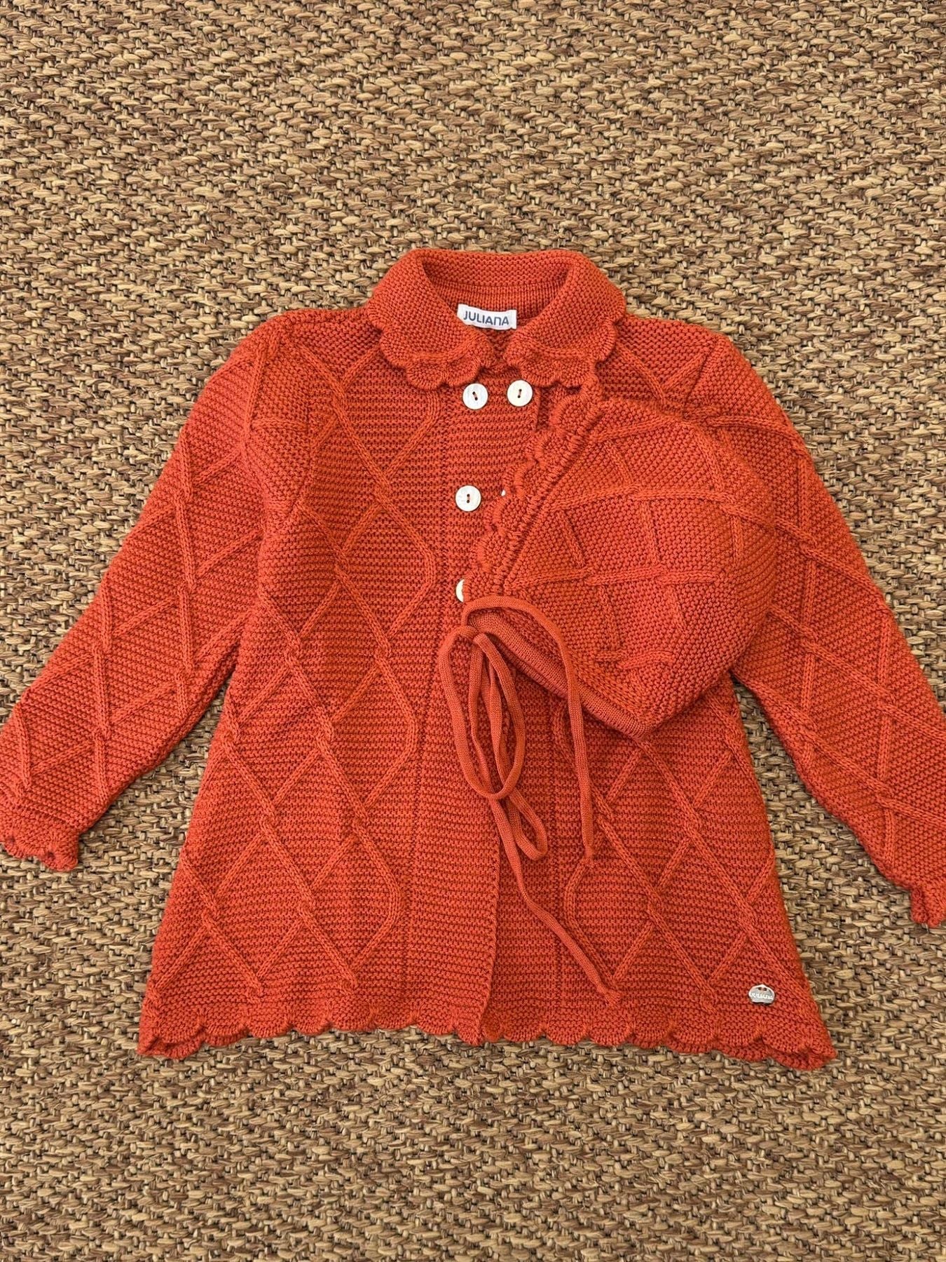 Cappotto in maglia Bimba CALDERA J6178 corredino e abbigliamento neonato | NANU' BABY
