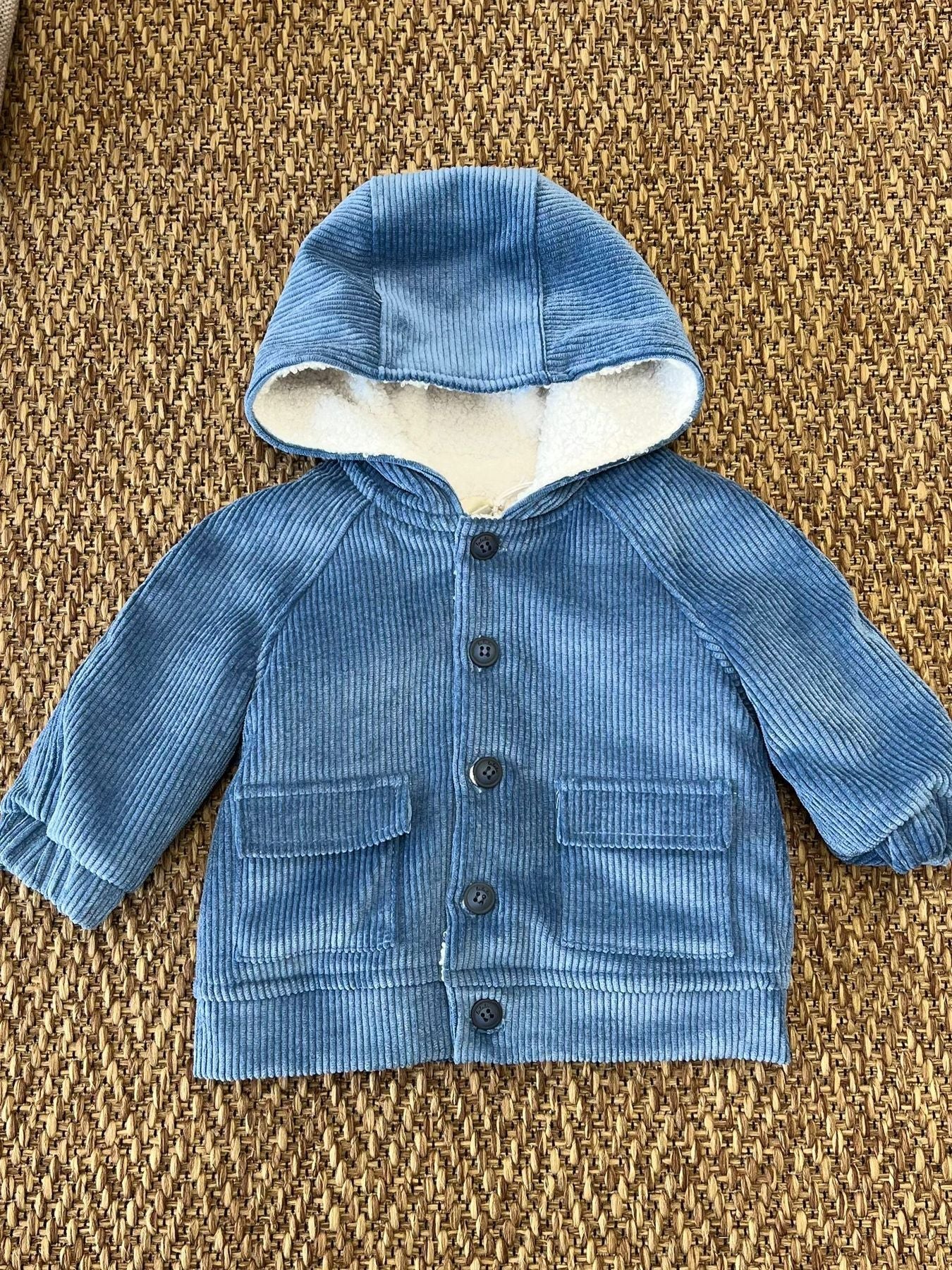 Cappotto in velluto Bimbo Azzurro 1L - GIL1L corredino e abbigliamento neonato | NANU' BABY