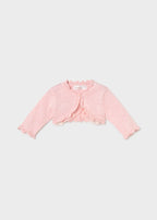 Cardigan Cotone Cerimonia Rosa 1301/54 corredino e abbigliamento neonato | NANU' BABY