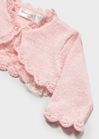 Cardigan Cotone Cerimonia Rosa 1301/54 corredino e abbigliamento neonato | NANU' BABY