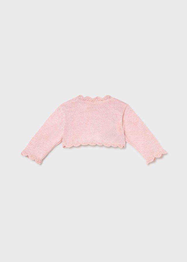 Cardigan Cotone Cerimonia Rosa 1301/54 corredino e abbigliamento neonato | NANU' BABY