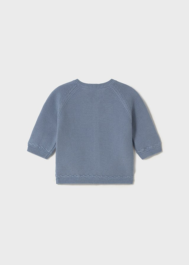 Cardigan Cotone Classico Azzurro 1393/AZ corredino e abbigliamento neonato | NANU' BABY