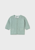 Cardigan Cotone Classico Verde 1393/V corredino e abbigliamento neonato | NANU' BABY