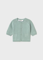 Cardigan Cotone Classico Verde 1393/V corredino e abbigliamento neonato | NANU' BABY