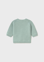Cardigan Cotone Classico Verde 1393/V corredino e abbigliamento neonato | NANU' BABY