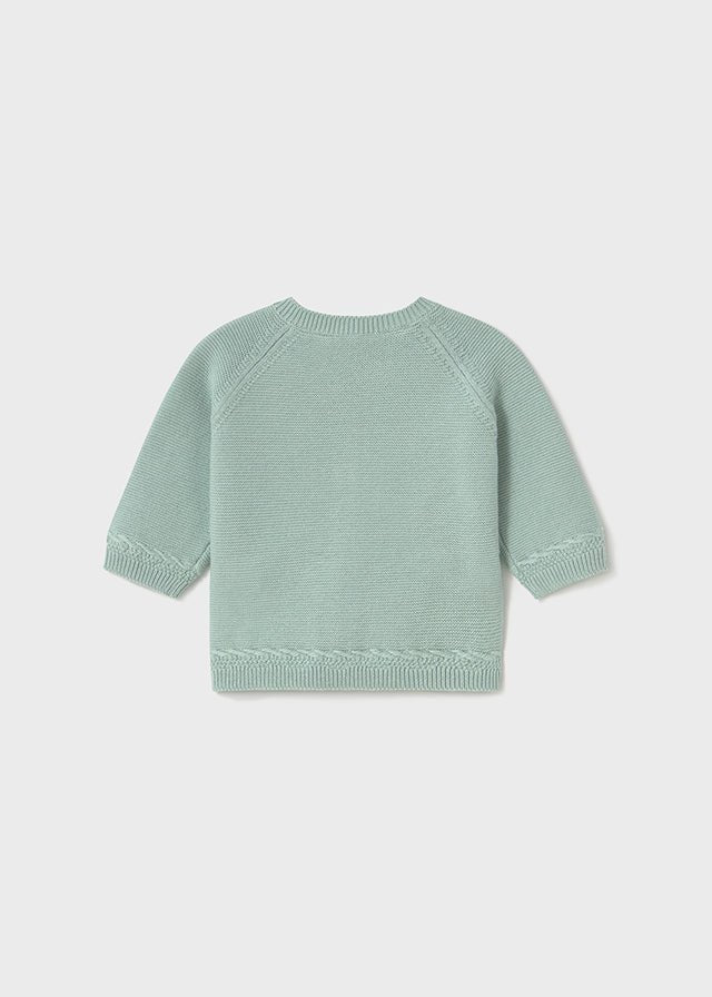 Cardigan Cotone Classico Verde 1393/V corredino e abbigliamento neonato | NANU' BABY