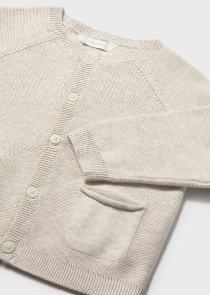 Cardigan Cotone Tricot Avorio 1311/80 corredino e abbigliamento neonato | NANU' BABY
