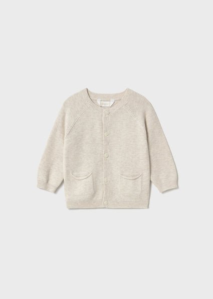 Cardigan Cotone Tricot Avorio 1311/80 corredino e abbigliamento neonato | NANU' BABY