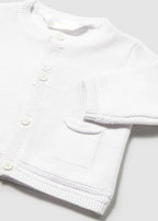 Cardigan Cotone Tricot Bianco 1303/63 corredino e abbigliamento neonato | NANU' BABY