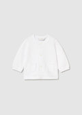 Cardigan Cotone Tricot Bianco 1303/63 corredino e abbigliamento neonato | NANU' BABY