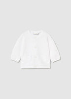 Cardigan Cotone Tricot Bianco 1303/63 corredino e abbigliamento neonato | NANU' BABY