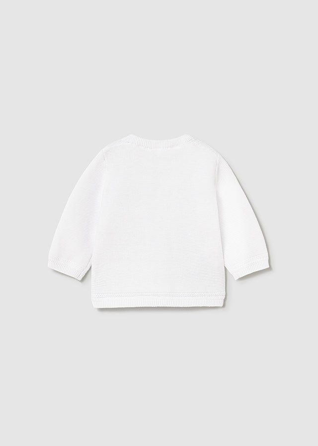 Cardigan Cotone Tricot Bianco 1303/63 corredino e abbigliamento neonato | NANU' BABY