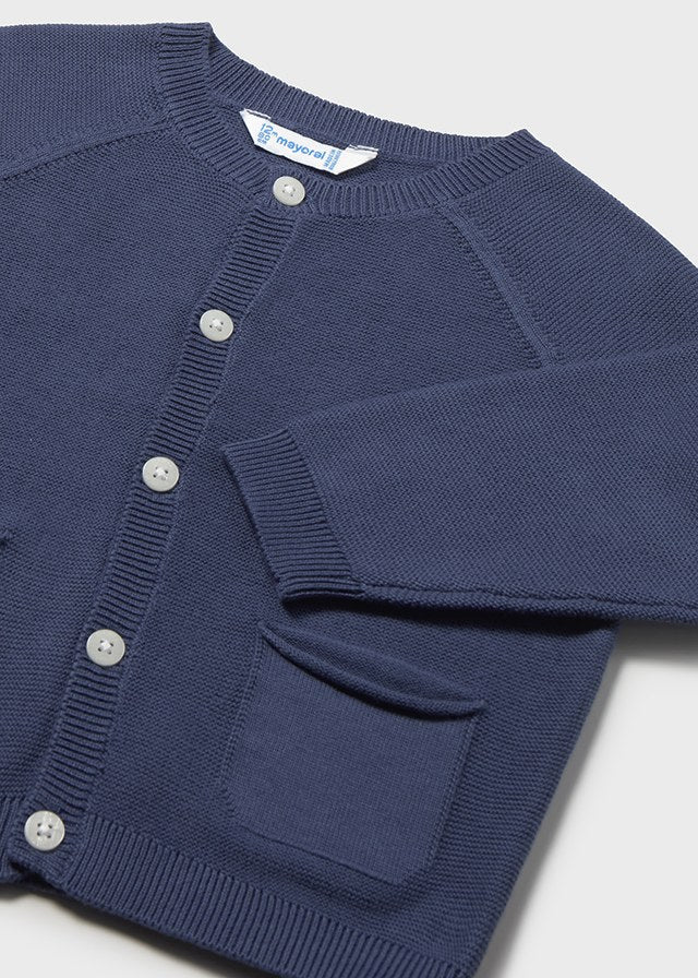 Cardigan Cotone Tricot Blu 1311/81 corredino e abbigliamento neonato | NANU' BABY