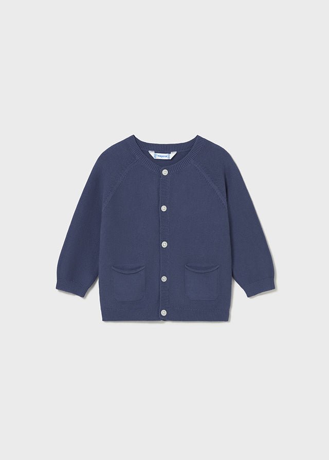 Cardigan Cotone Tricot Blu 1311/81 corredino e abbigliamento neonato | NANU' BABY