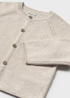 Cardigan Filo Cotone Beige 1306/53 corredino e abbigliamento neonato | NANU' BABY