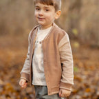 Cardigan lavorato a maglia - Amici della Foresta Bimbo Marrone CL25092104 corredino e abbigliamento neonato | NANU' BABY