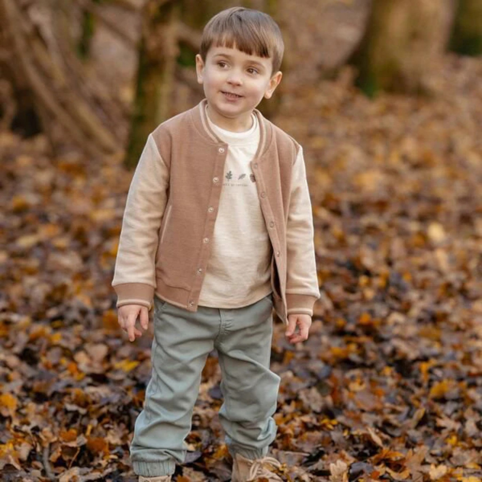 Cardigan lavorato a maglia - Amici della Foresta Bimbo Marrone CL25092104 corredino e abbigliamento neonato | NANU' BABY