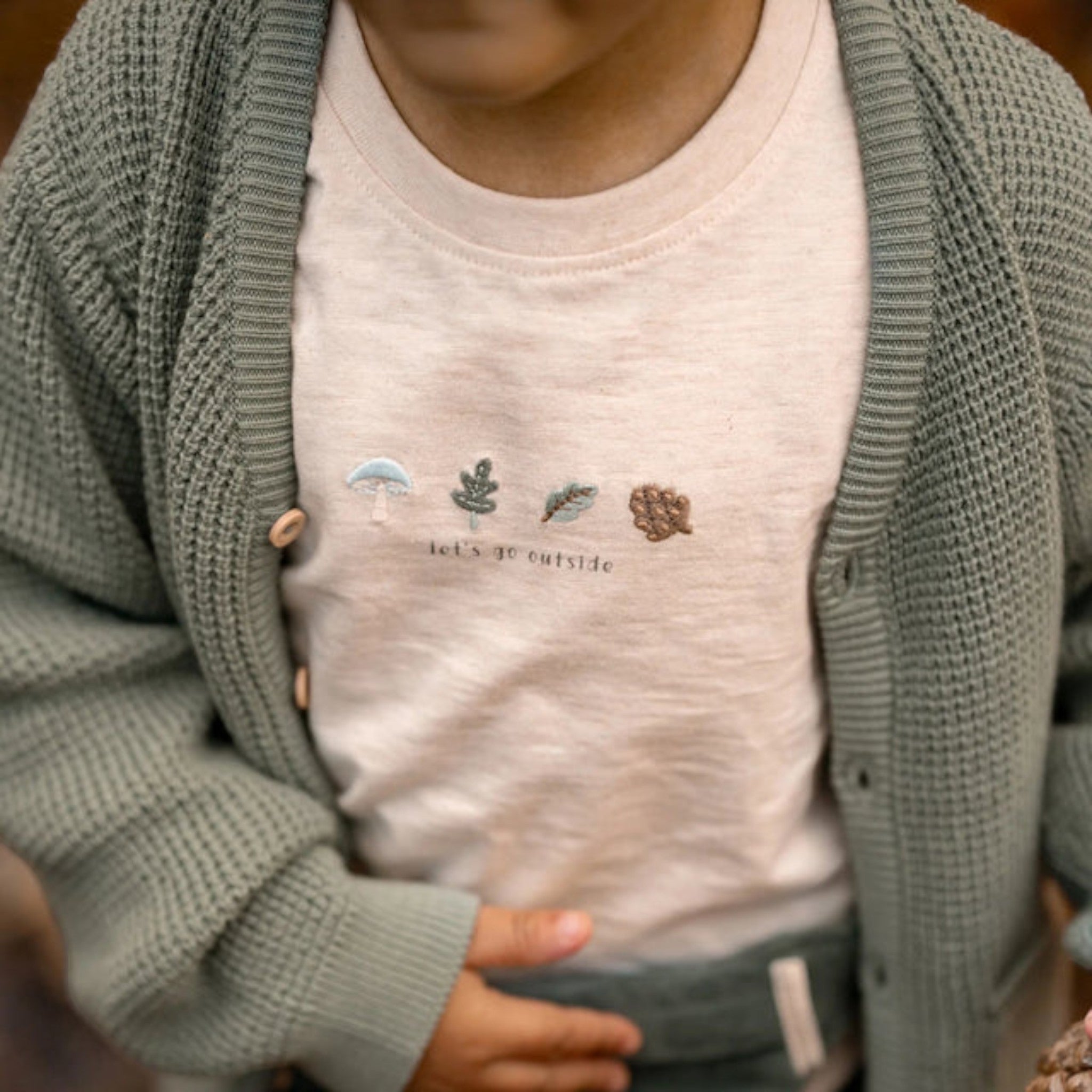 Cardigan lavorato a maglia - Amici della foresta Bimbo Verde CL25092092 corredino e abbigliamento neonato | NANU' BABY