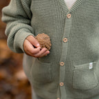 Cardigan lavorato a maglia - Amici della foresta Bimbo Verde CL25092092 corredino e abbigliamento neonato | NANU' BABY