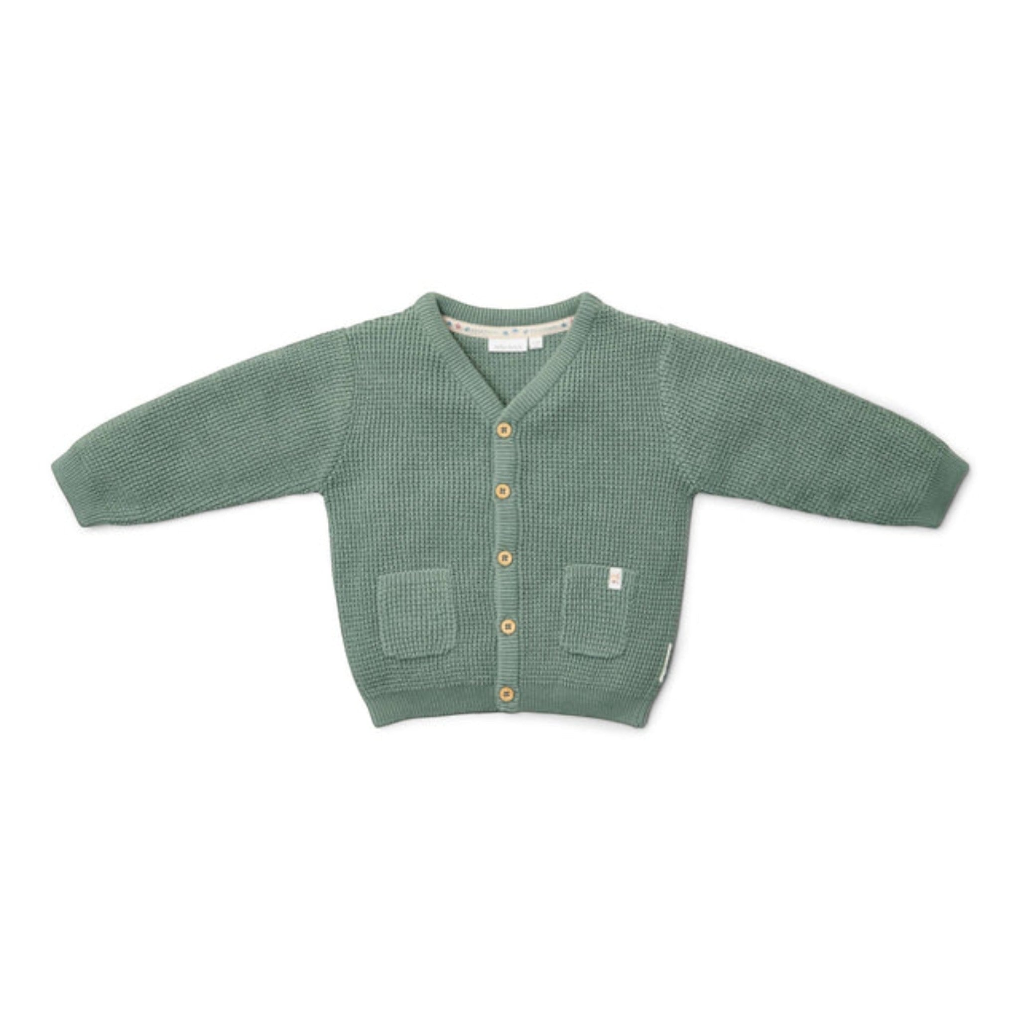 Cardigan lavorato a maglia - Amici della foresta Bimbo Verde CL25092092 corredino e abbigliamento neonato | NANU' BABY