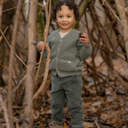 Cardigan lavorato a maglia - Amici della foresta Bimbo Verde CL25092092 corredino e abbigliamento neonato | NANU' BABY