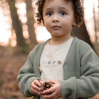 Cardigan lavorato a maglia - Amici della foresta Bimbo Verde CL25092092 corredino e abbigliamento neonato | NANU' BABY