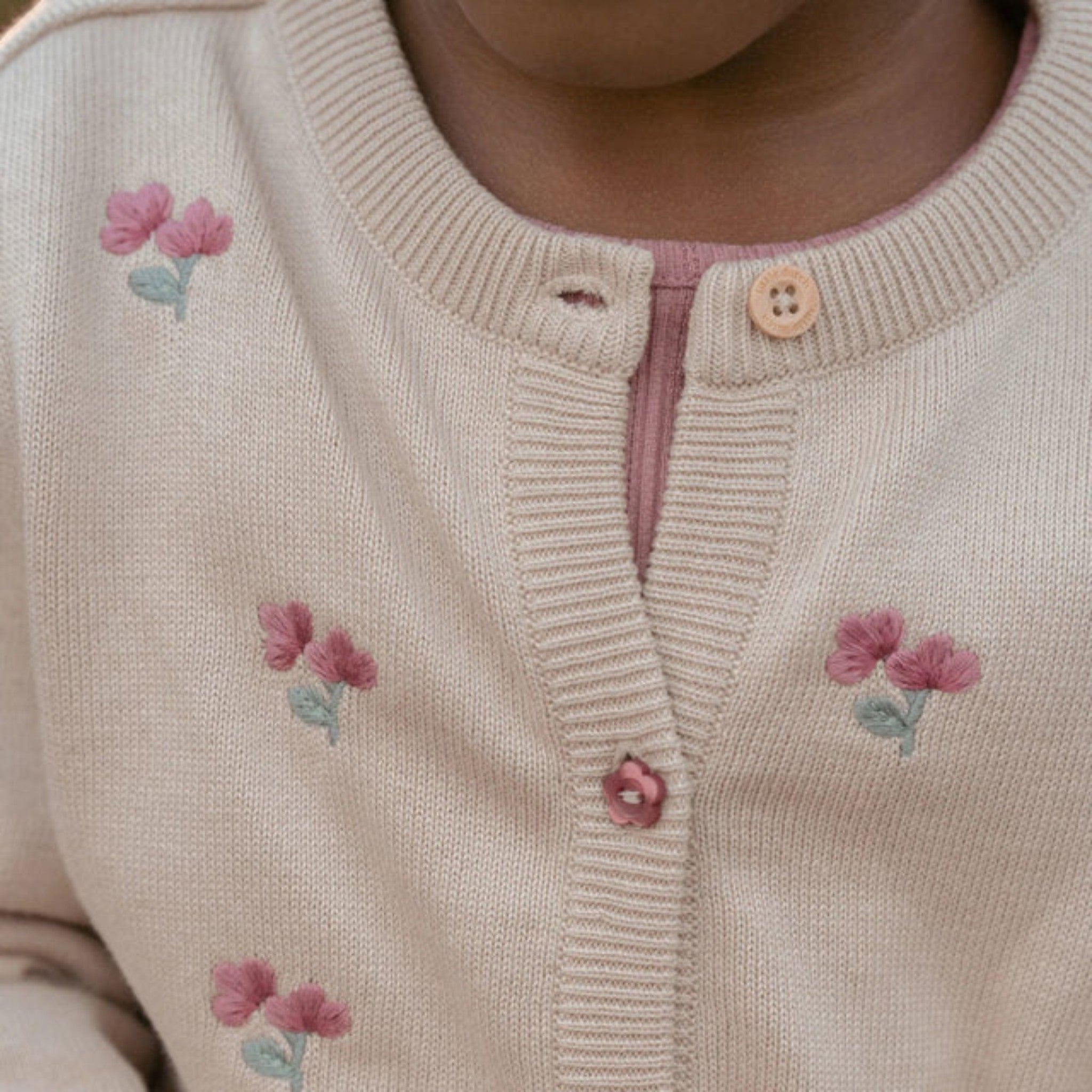 Cardigan lavorato a maglia - Giardino delle fate Bimba Avorio CL25092031 corredino e abbigliamento neonato | NANU' BABY