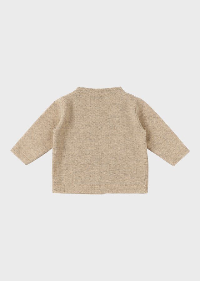 Cardigan Maglia Beige Incrociato ECA007I/B corredino e abbigliamento neonato | NANU' BABY