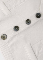 Cardigan Maglia Bottoni Bianco corredino e abbigliamento neonato | NANU' BABY