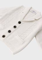 Cardigan Maglia Bottoni Bianco corredino e abbigliamento neonato | NANU' BABY