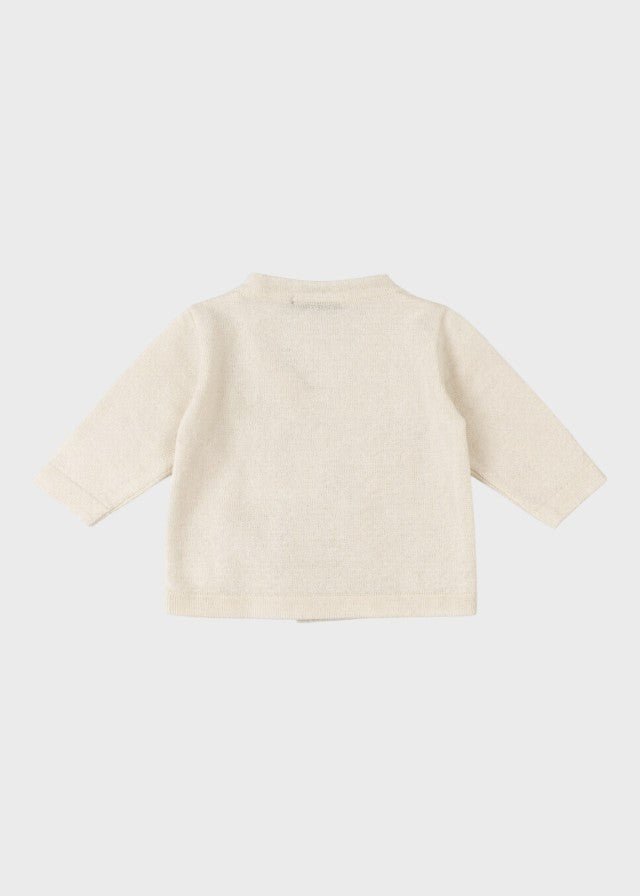 Cardigan Maglia Panna Incrociato ECA007I/P corredino e abbigliamento neonato | NANU' BABY