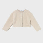 Cardigan pellicciotto Bimba Avorio 2357/62 corredino e abbigliamento neonato | NANU' BABY