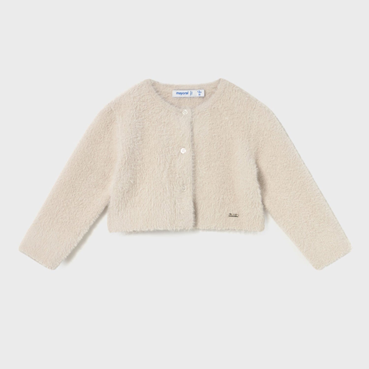 Cardigan pellicciotto Bimba Avorio 2357/62 corredino e abbigliamento neonato | NANU' BABY
