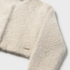 Cardigan pellicciotto Bimba Avorio 2357/62 corredino e abbigliamento neonato | NANU' BABY