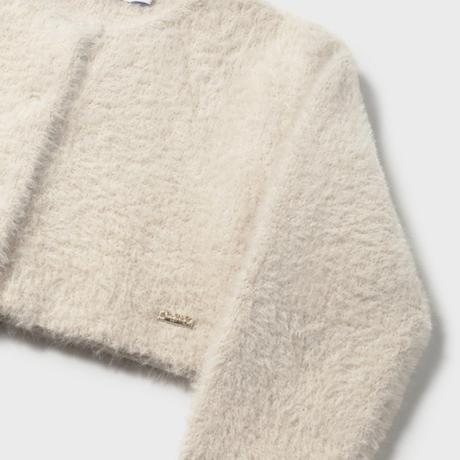 Cardigan pellicciotto Bimba Avorio 2357/62 corredino e abbigliamento neonato | NANU' BABY