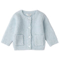 Cardigan Tricot Bouclé Taschine Bimba Bianco 3F707/3942 corredino e abbigliamento neonato | NANU' BABY