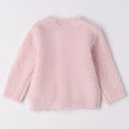 Cardigan Tricot Bouclé Taschine Bimba Rosa 3F707/2714 corredino e abbigliamento neonato | NANU' BABY