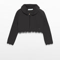 Cardigan tricot colletto pell Bimba Nero 5834/80 corredino e abbigliamento neonato | NANU' BABY