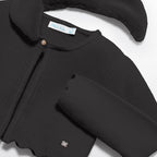 Cardigan tricot colletto pell Bimba Nero 5834/80 corredino e abbigliamento neonato | NANU' BABY